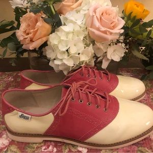 Bass x Rachel Antonoff Pink & White Oxfords